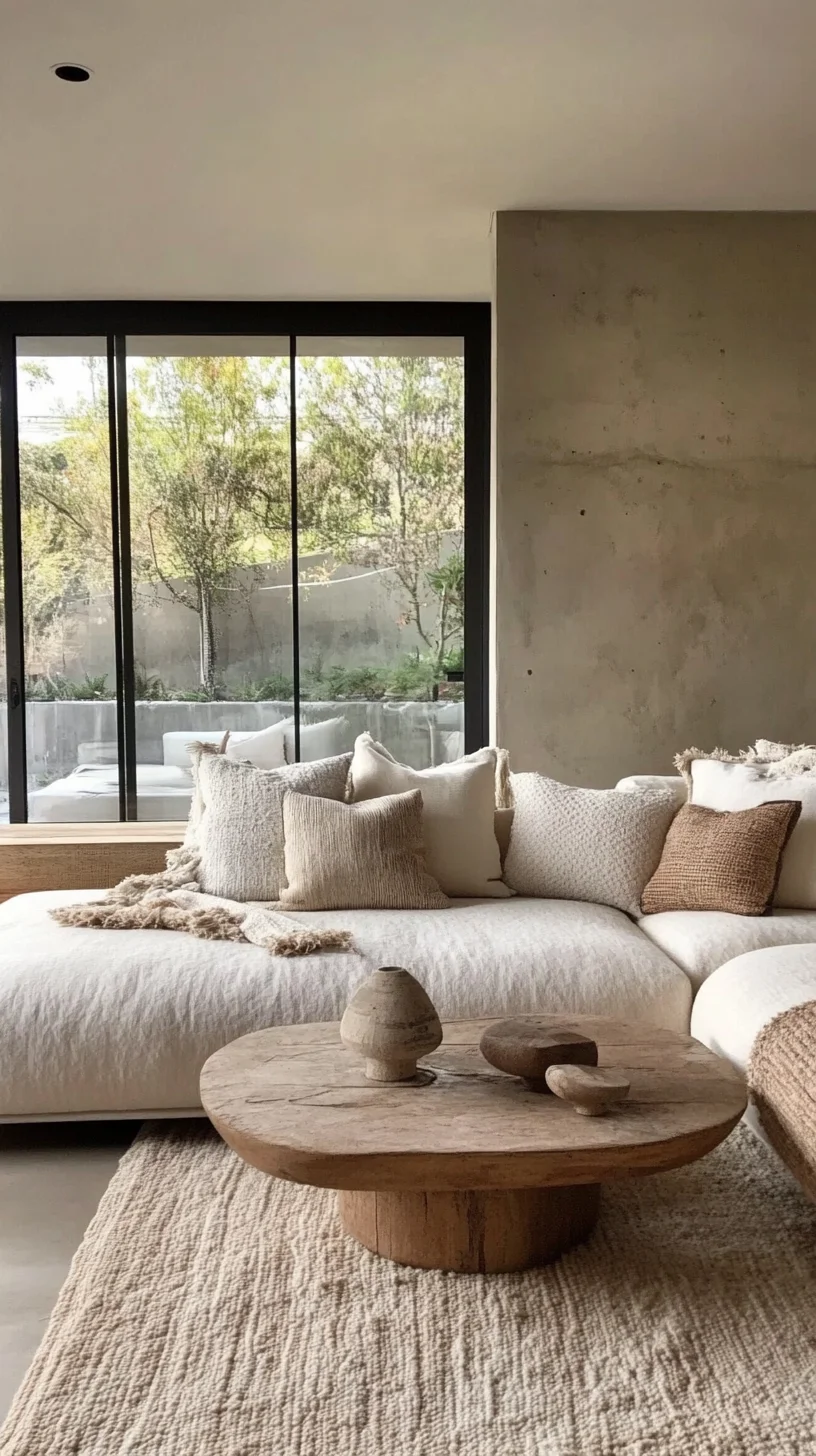 Embrace Minimalist Comfort with Natural Textures and Earthy Tones