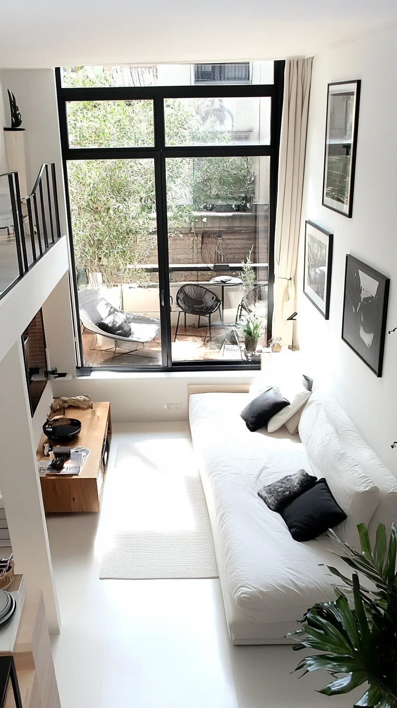 Embrace Minimalist Serenity: A Chic, Light-Filled Living Space