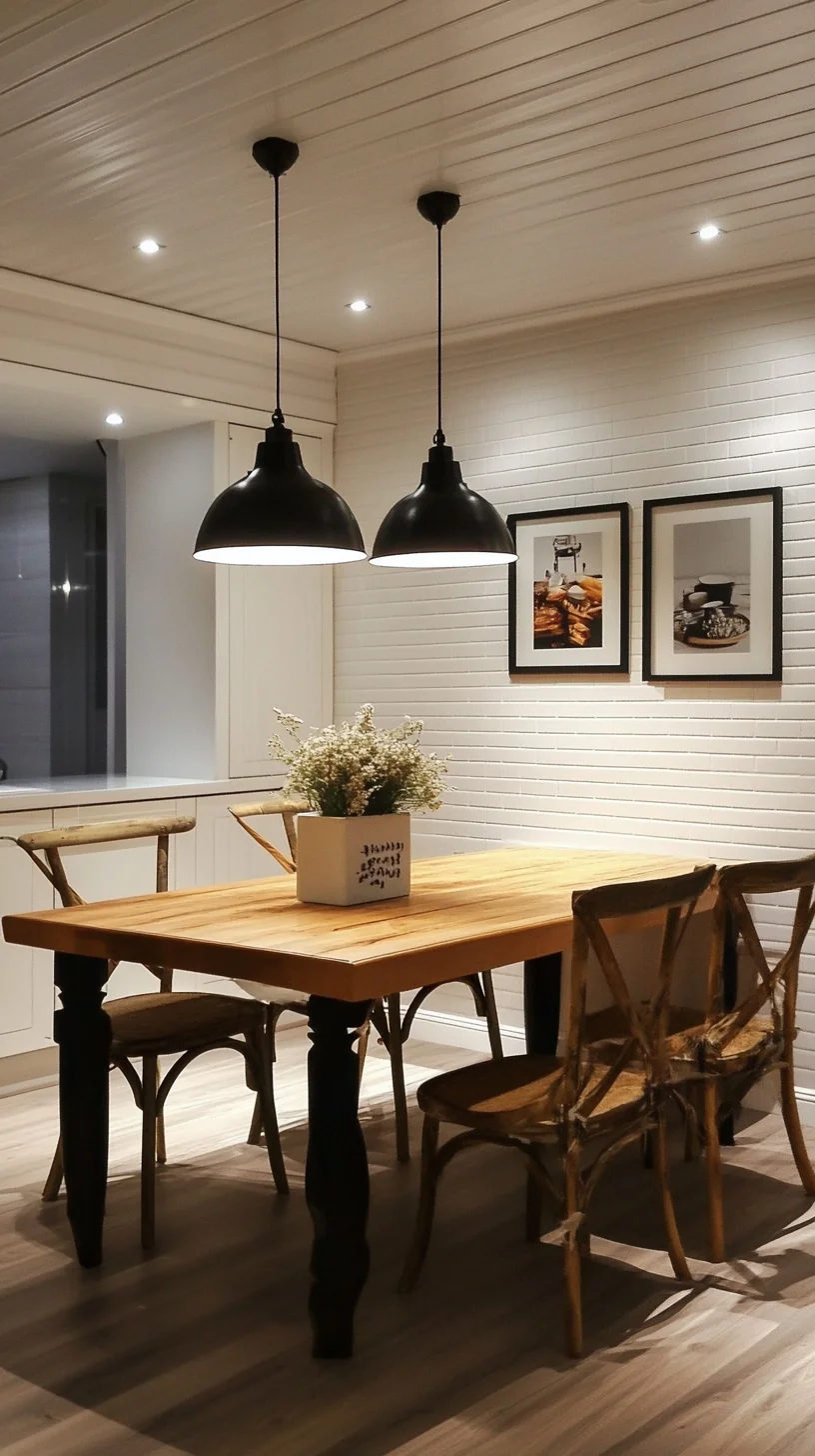 Embrace Modern Minimalism with Rustic Charm in Your Dining Space