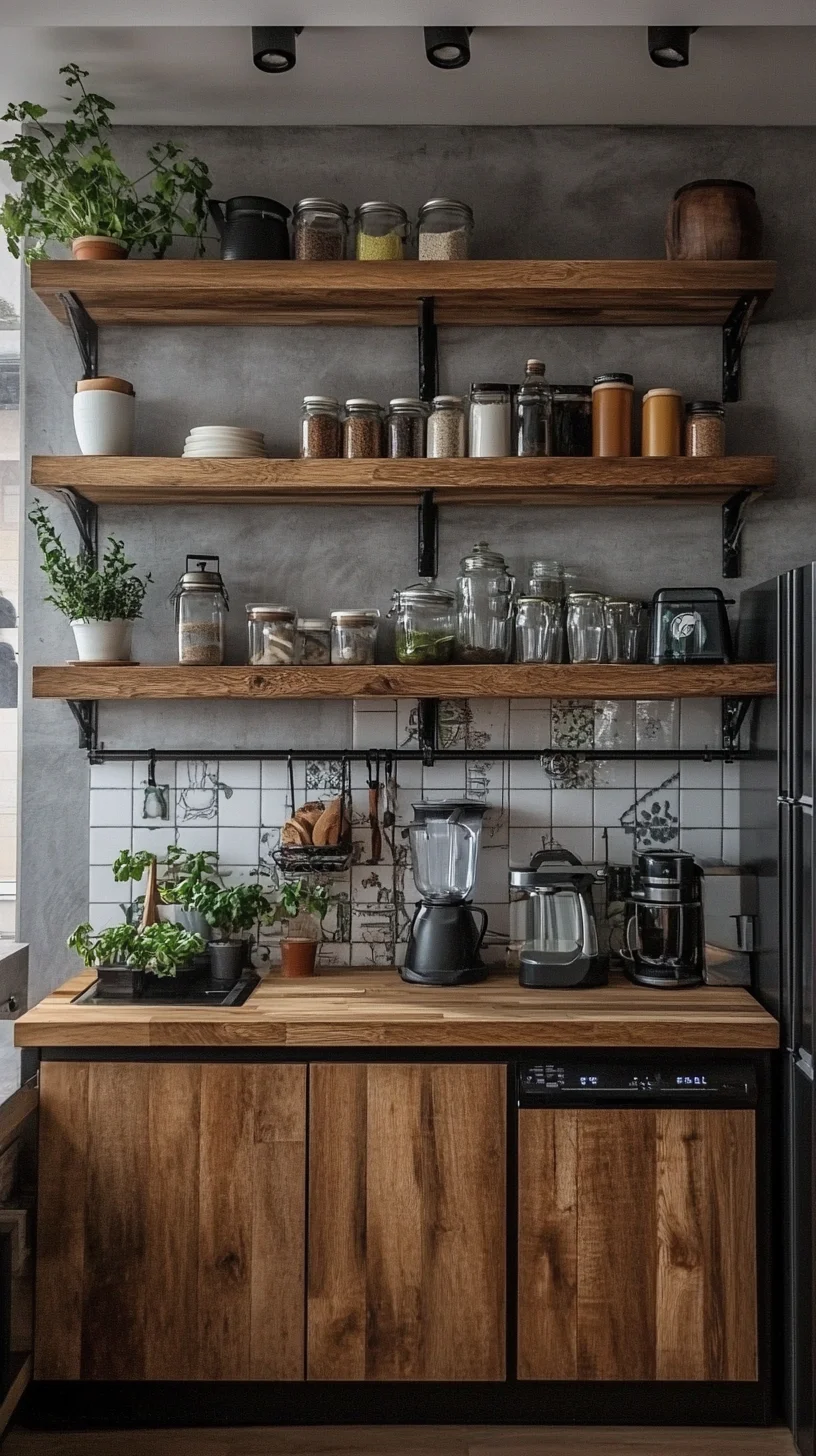 Embrace Modern Rustic Charm with Open Shelving in Your Kitchen