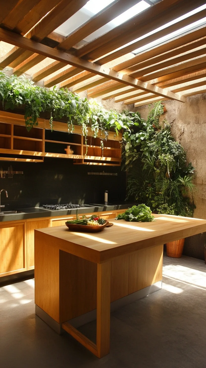 Embrace Nature: A Lush Green Kitchen Oasis for Modern Living