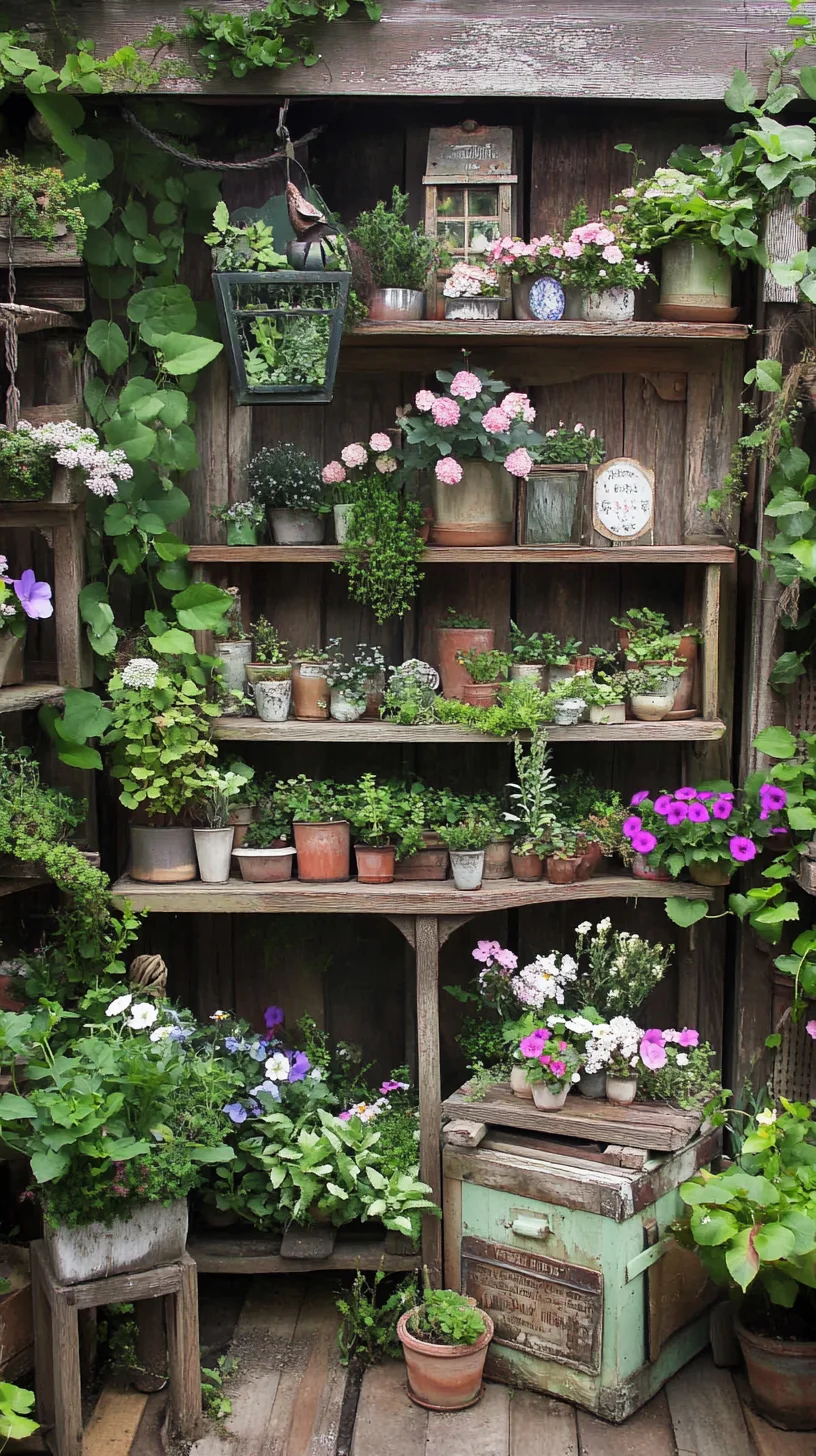 Embrace Rustic Charm with a Lush Vertical Garden Display