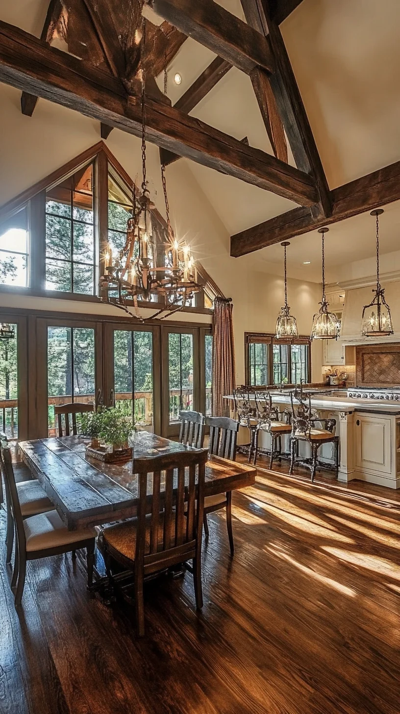 Embrace Rustic Elegance: A Stunning Blend of Nature and Craftsmanship in Home Design