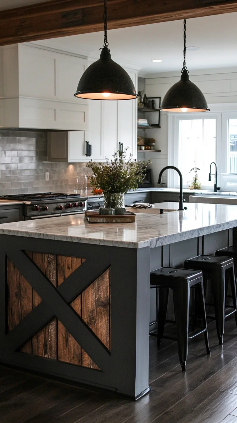 Embrace Rustic Elegance: Stunning Kitchen with a Modern Farmhouse Twist