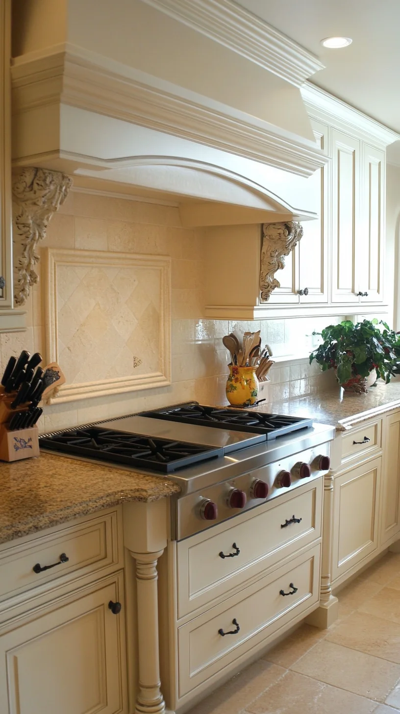 Embrace Timeless Elegance with Classic Cream and Granite Kitchen Design