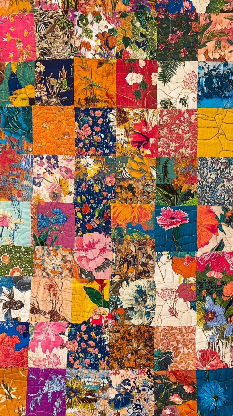 Embrace Vintage Vibes with a Bold Floral Patchwork Quilt Inspiration