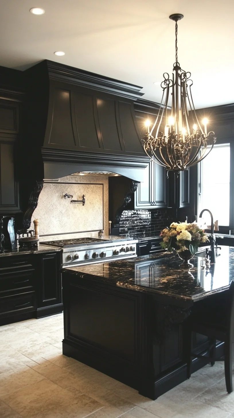 Enchanting Elegance: The Allure of Modern Black Kitchen Designs