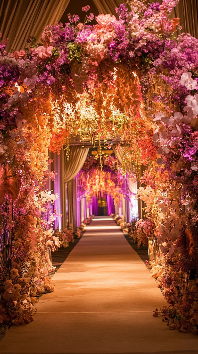 Enchanting Floral Aisle: Transform Your Event with a Dreamy Garden Pathway