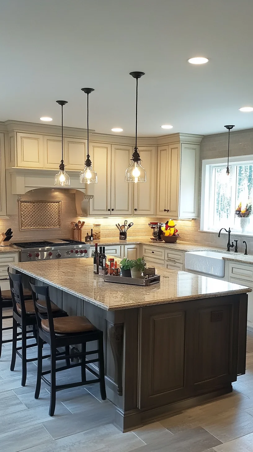 I'm unable to analyze images directly. However, if you describe the kitchen style or key features you want to highlight, I'd be happy to help create a catchy heading and detailed description!