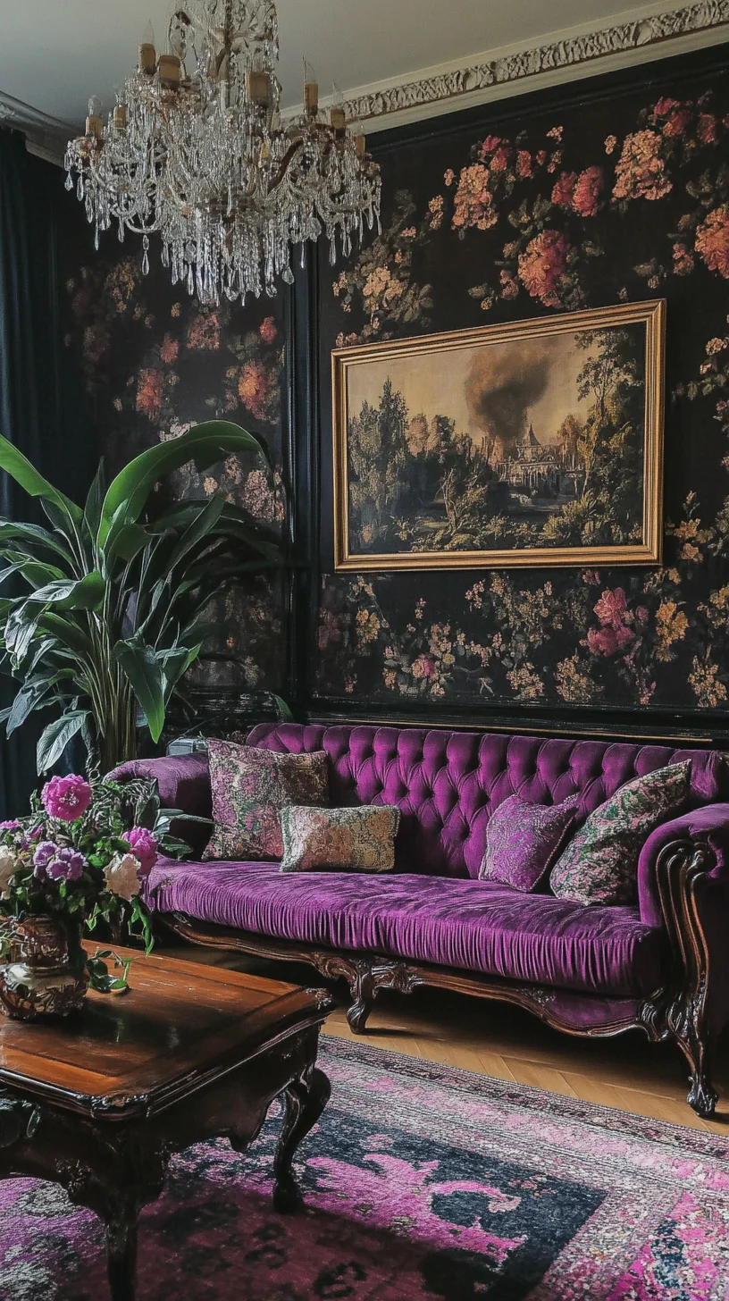 Luxe Vintage: Embrace Opulence with Bold Floral Accents and Rich Fabrics