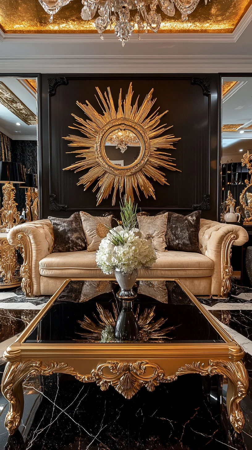 Luxurious Glamour: Embracing Opulence with Golden Accents