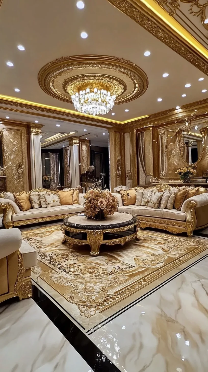 Luxurious Gold Accents: Elevate Your Living Space with Opulent Elegance