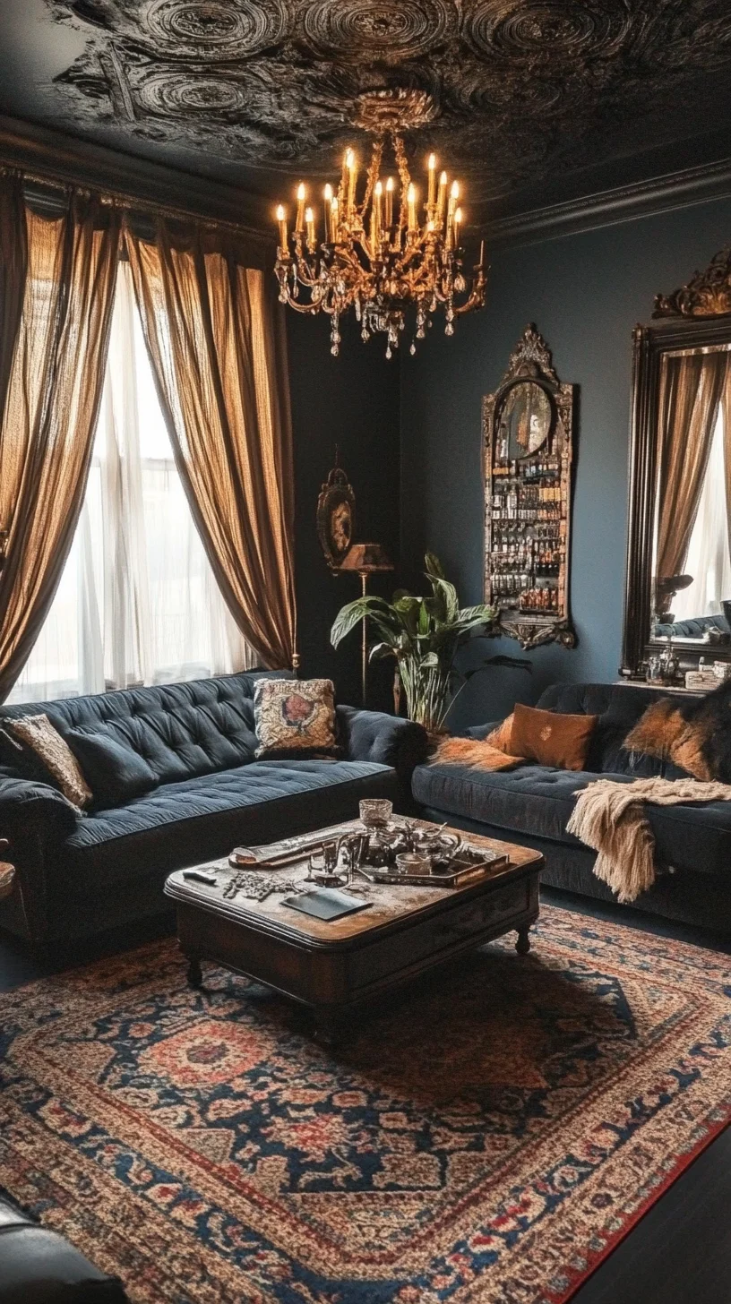 Luxurious Gothic Elegance: Transform Your Living Space with Dark Glamour