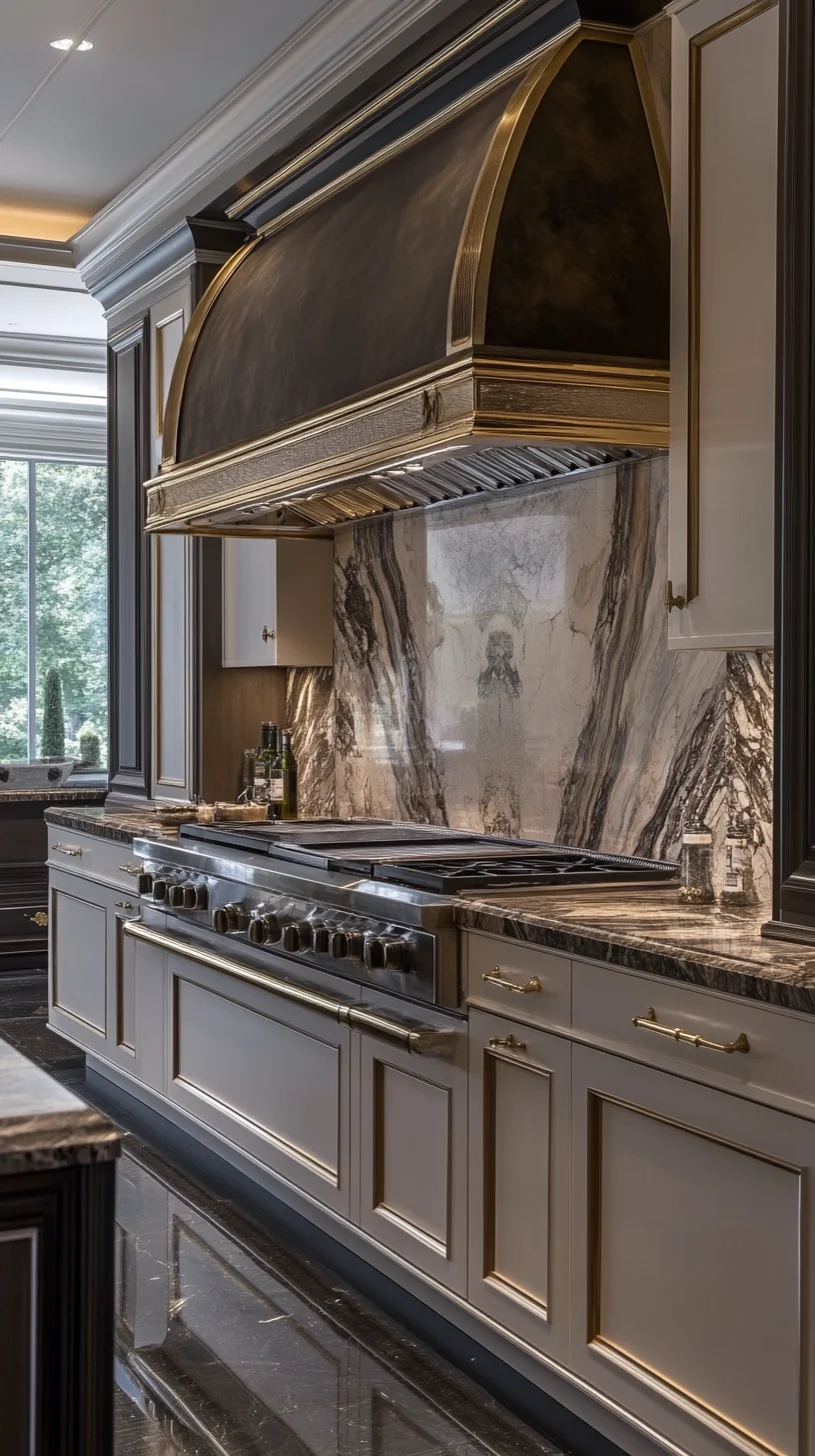 Luxurious Marble and Gold: Elevate Your Kitchen with Opulent Elegance