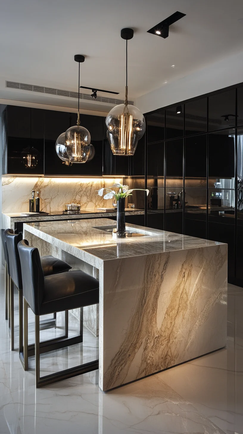 Luxurious Marble Kitchen: A Timeless Blend of Elegance and Modern Functionality