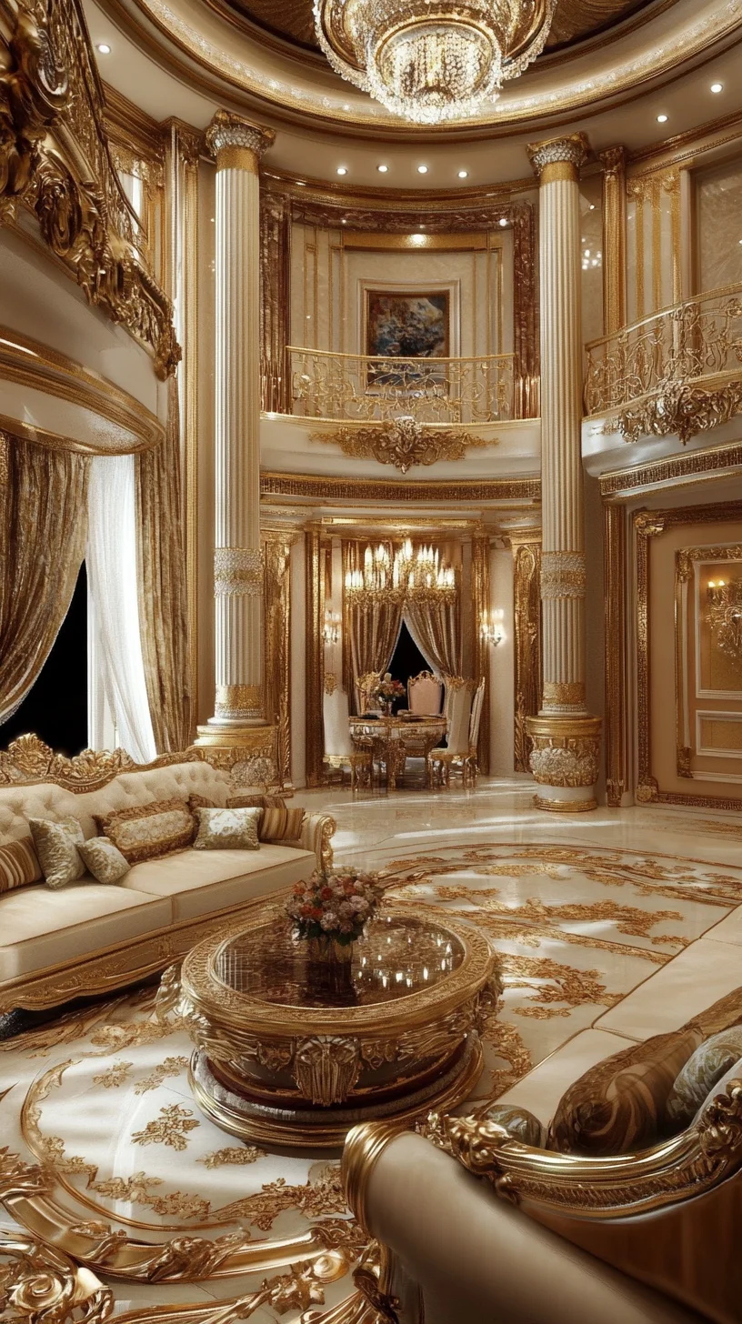 Luxurious Opulence: Transform Your Space with Grand Gold Accents