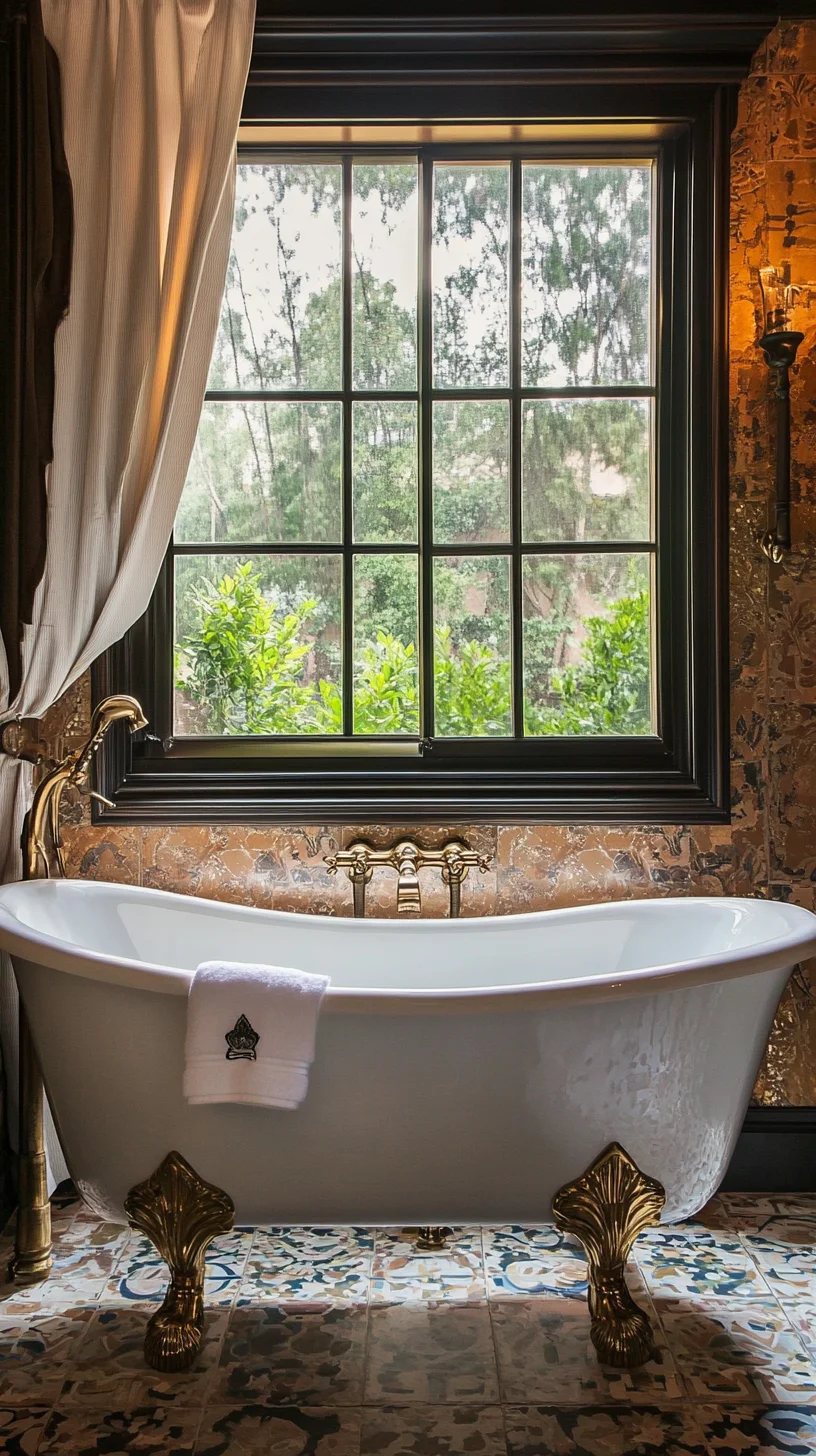 Luxurious Vintage Bathroom Oasis: A Sanctuary of Relaxation and Style