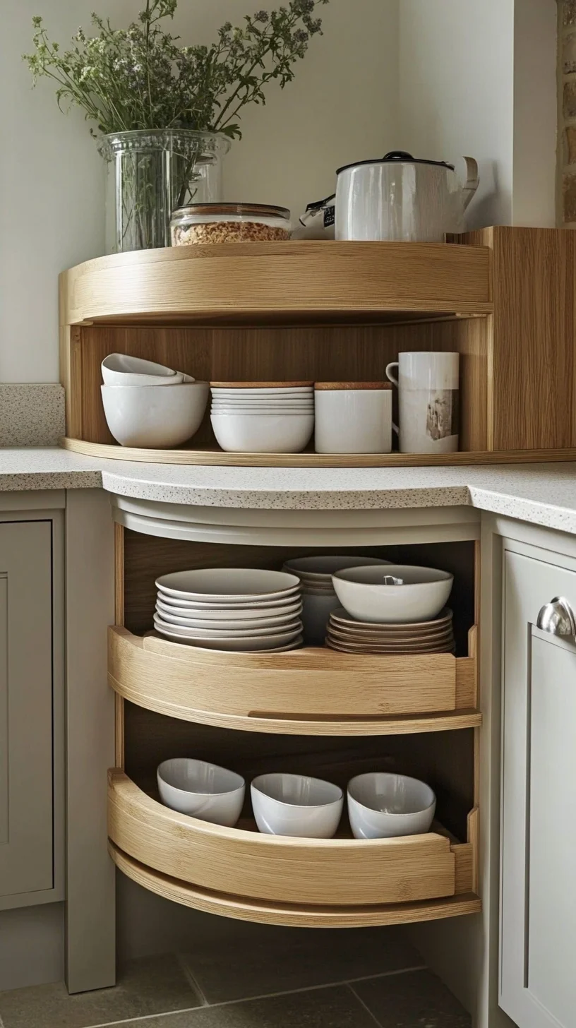 Maximizing Space with Stylish Curvy Corner Kitchen Cabinets