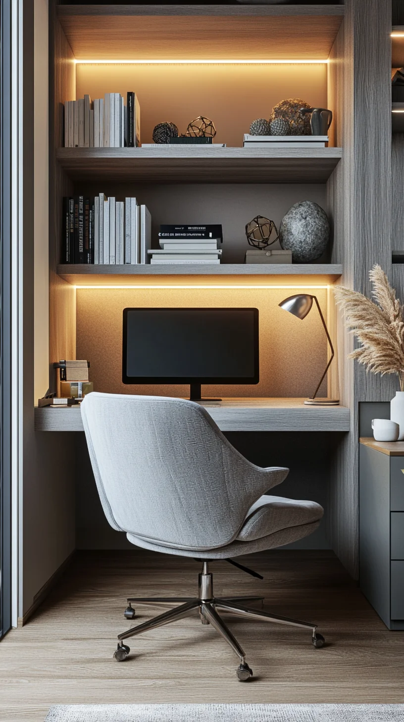 Minimalist Home Office: Elevate Your Workspace with Clean Lines and Warm Tones