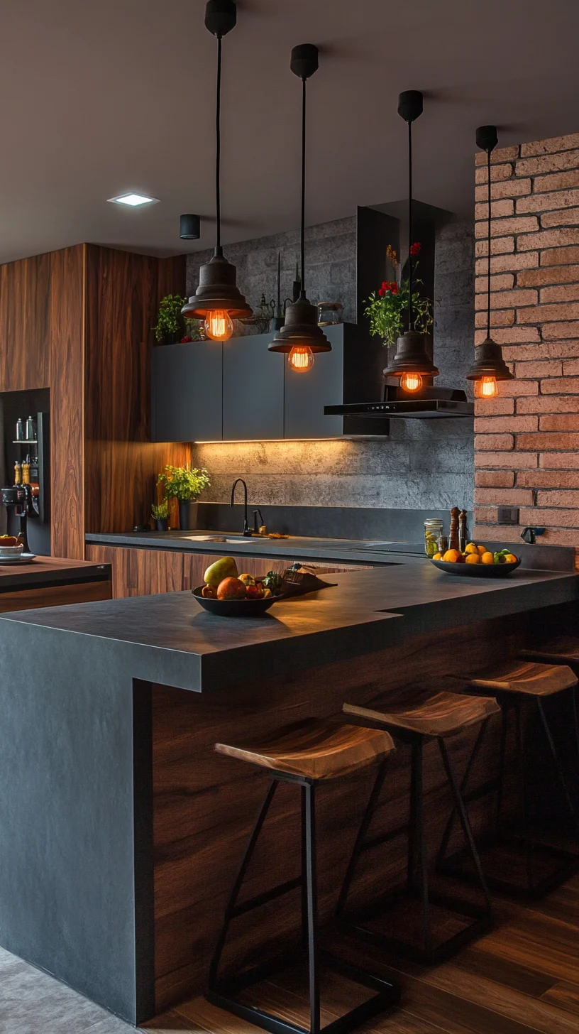 Modern Rustic Elegance: A Stunning Blend of Warmth and Sophistication in Kitchen Design