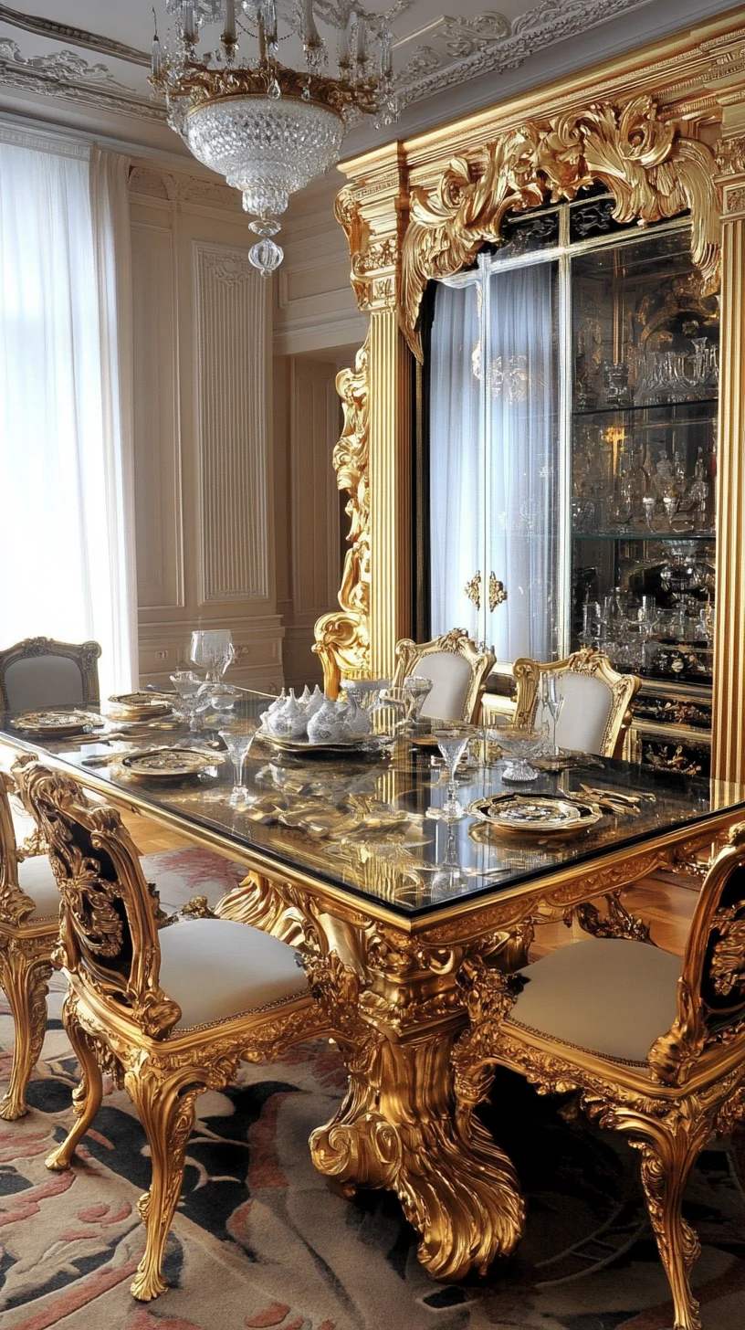 Opulent Baroque Elegance: Transform Your Dining Space with Glamour