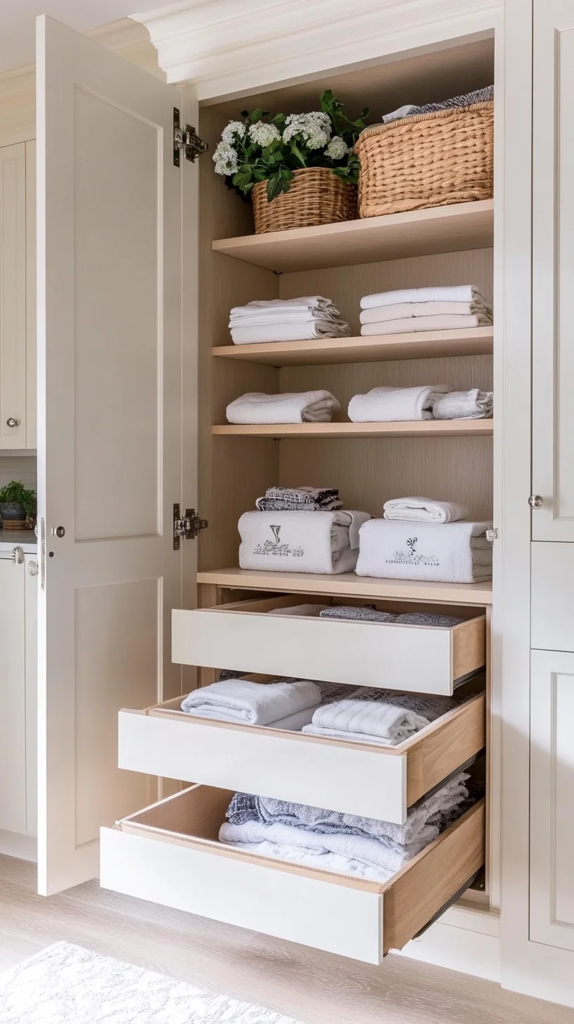 Organize with Style: Chic and Functional Bathroom Linen Storage Solutions