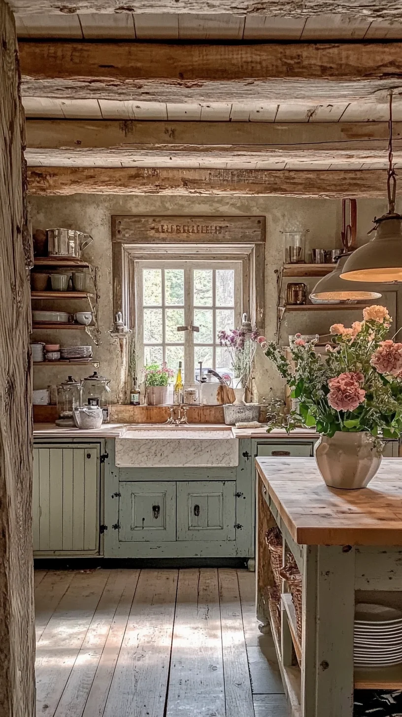 Rustic Charm: Embrace Cozy Farmhouse Elegance in Your Kitchen