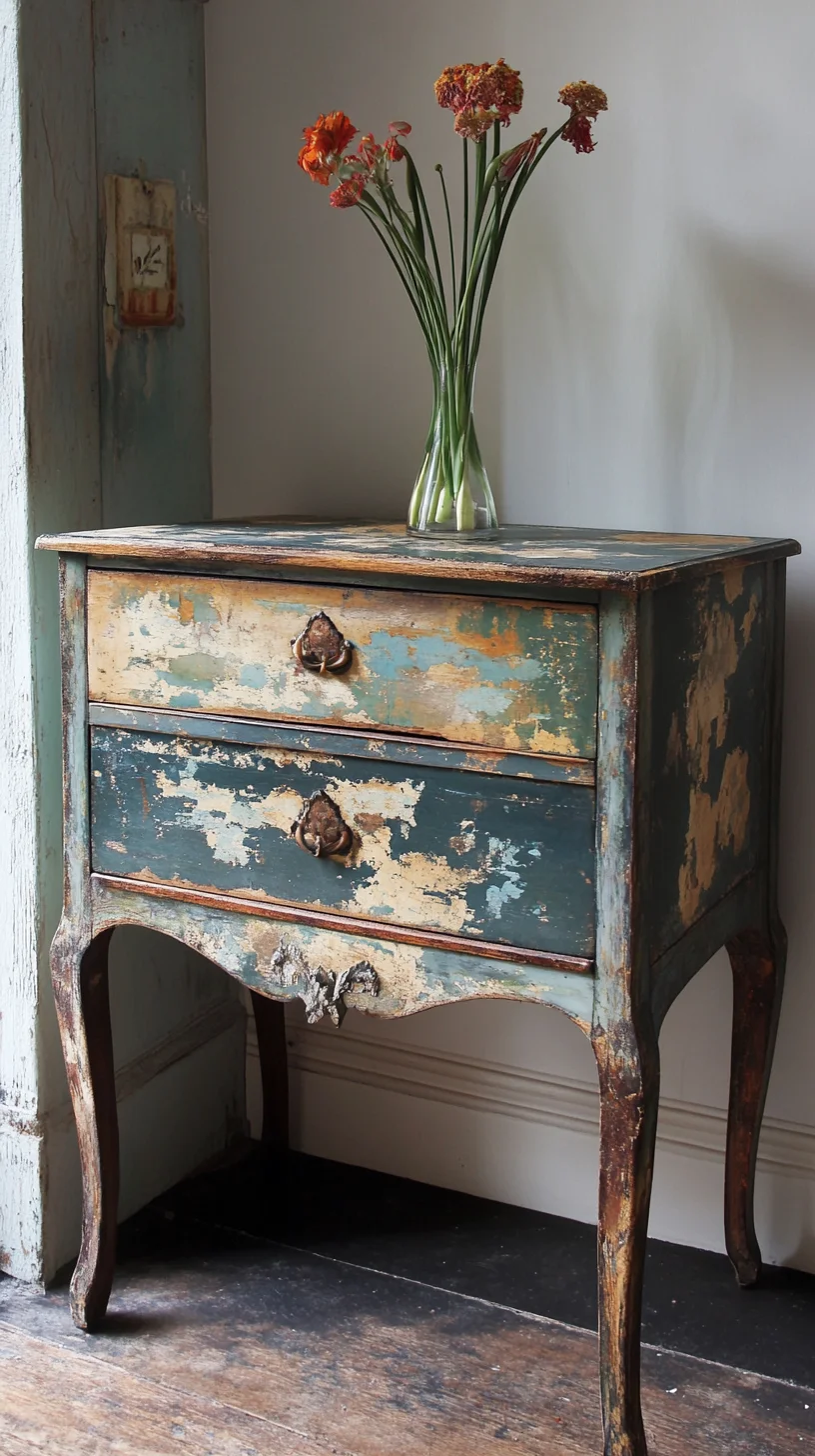 Rustic Elegance: Embrace Vintage Charm with a Distressed Nightstand