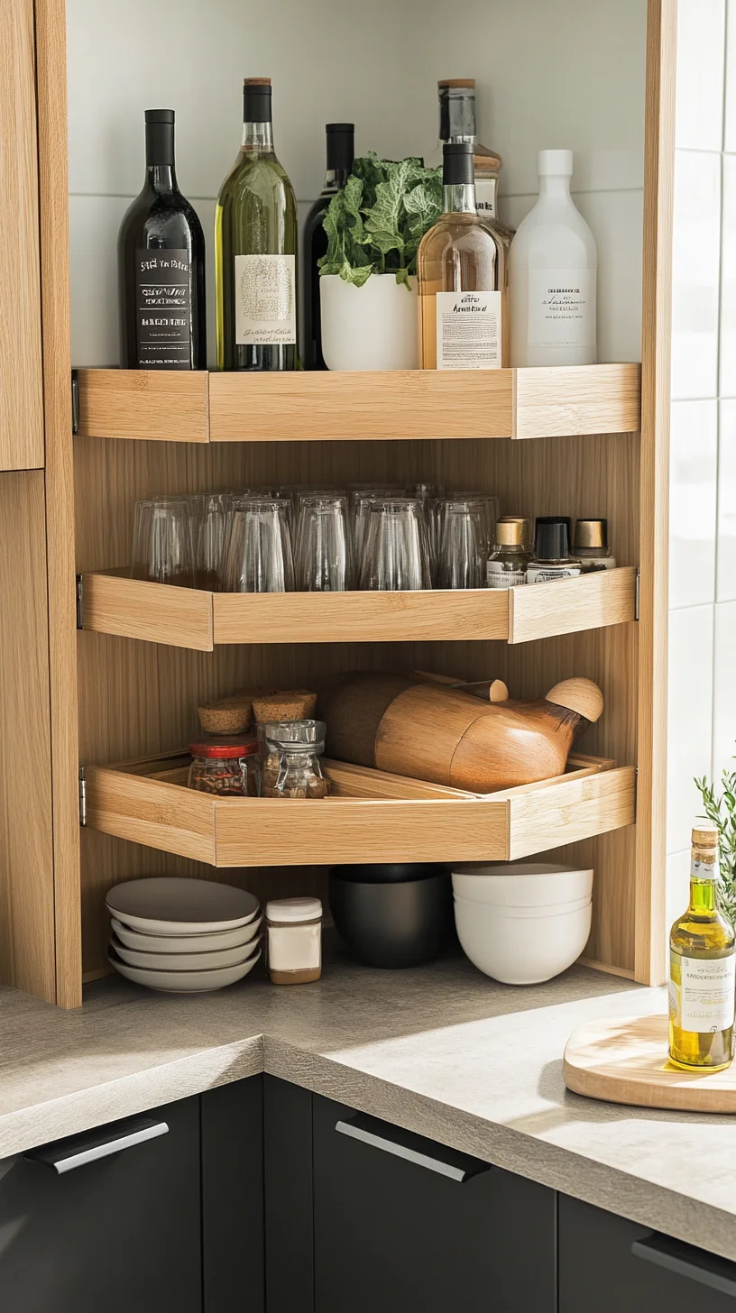 Stylish Corner Shelving: Elevate Your Kitchen with Organized Elegance