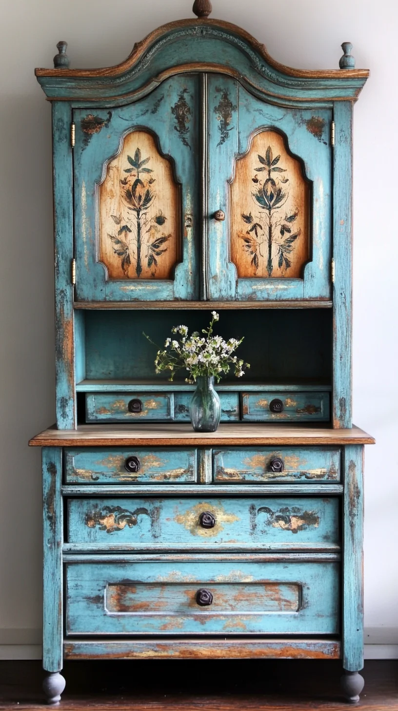 Timeless Charm: Revive Your Space with Rustic Aqua Antique Furniture