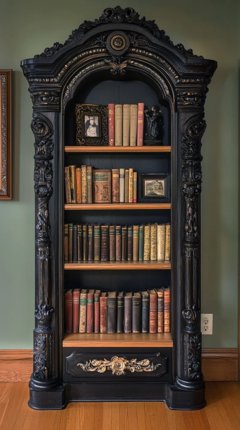 Timeless Elegance: The Vintage Black Bookshelf That Transforms Every Room