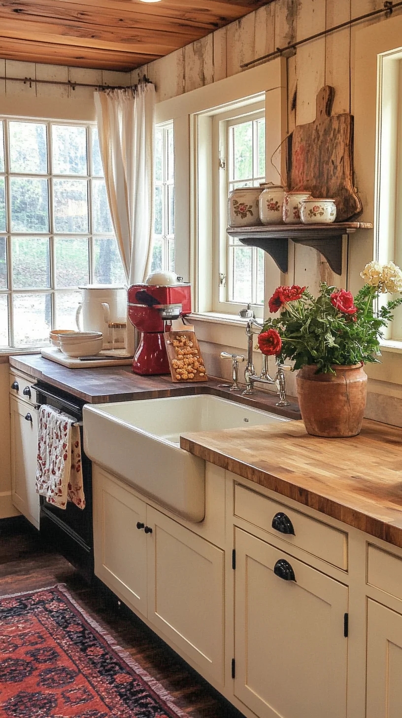 Timeless Farmhouse Charm: Embrace Rustic Elegance in Your Kitchen Space