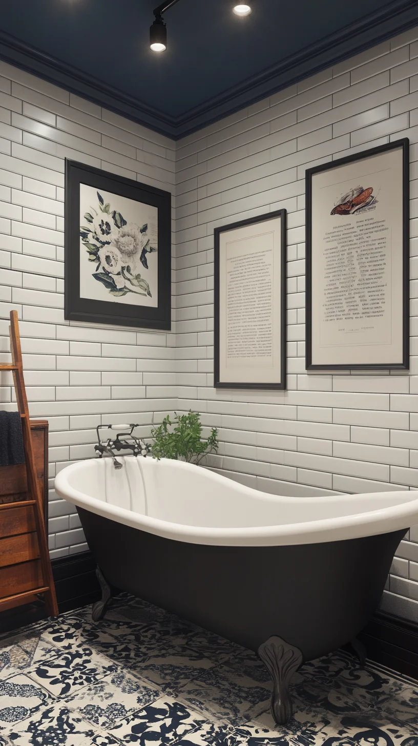 Transform Your Bathroom: Embrace Timeless Elegance with Classic Black and White Décor