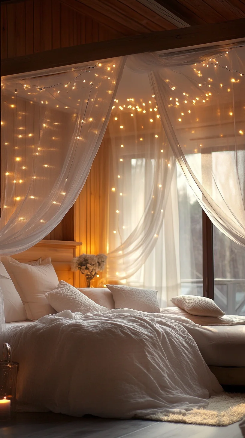 Transform Your Bedroom into a Cozy Retreat with Dreamy Fairy Light Draping