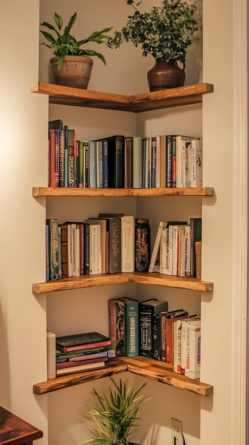 Transform Your Corner with Stylish Floating Shelves: A Perfect Blend of Functionality and Decor