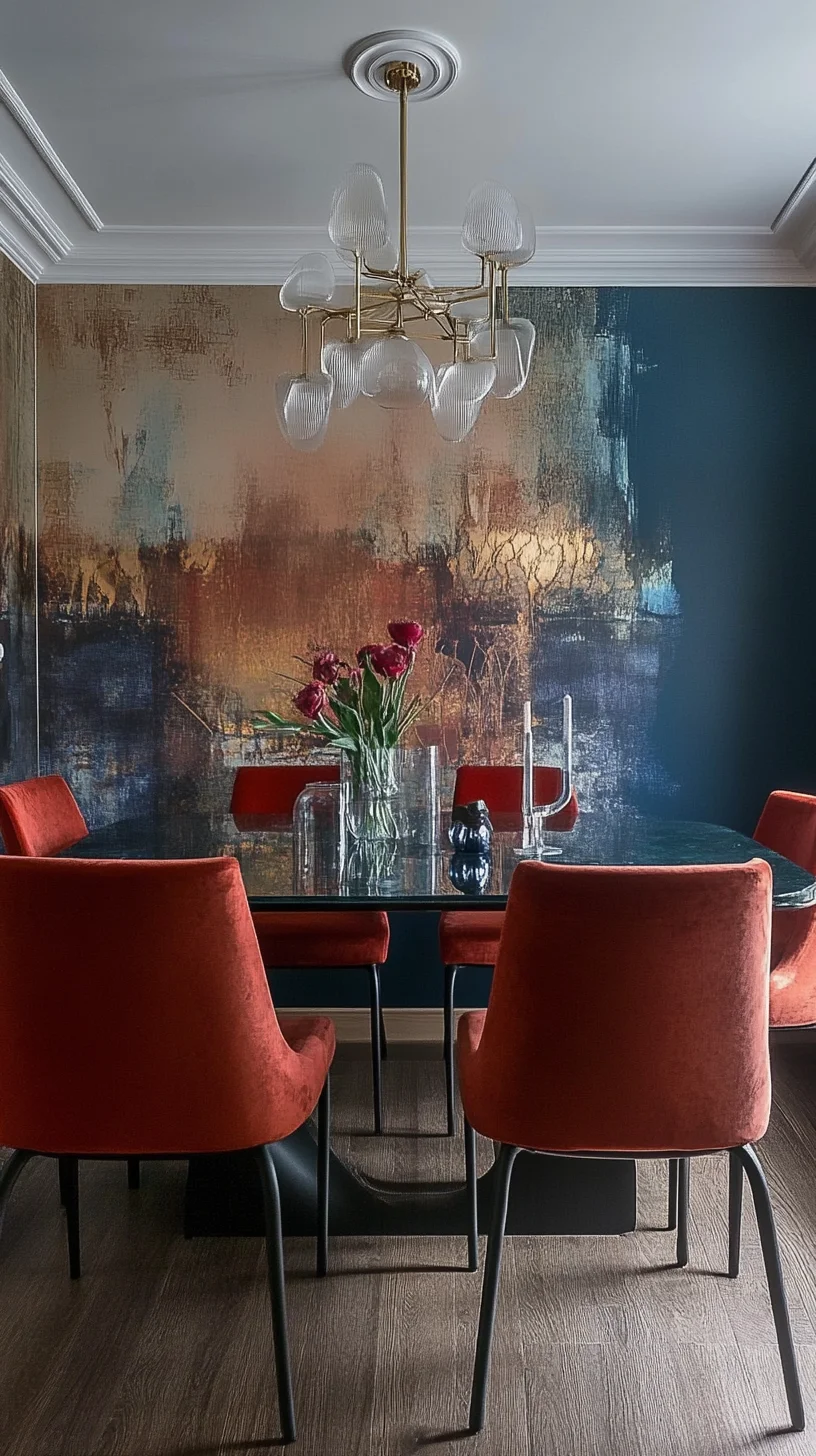 Transform Your Dining Room with Bold Velvet and Artistic Flair