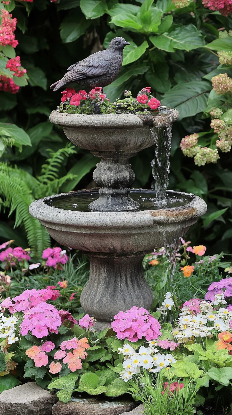 Transform Your Outdoor Space with a Charming Fairy Tale Fountain Garden