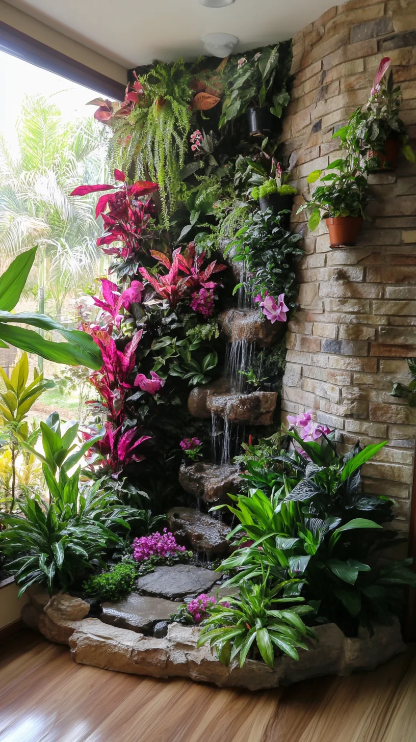 Transform Your Space with a Lush Indoor Waterfall Garden Oasis