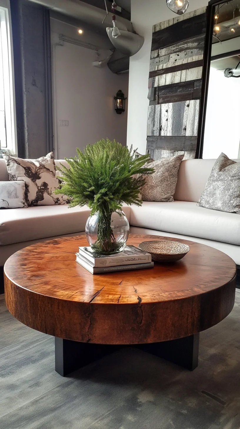 Transform Your Space with a Stunning Round Wooden Coffee Table Centerpiece