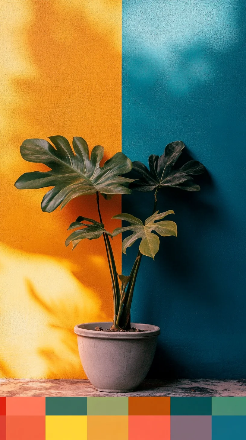 Transform Your Space with Bold Color Blocking and Lush Greenery