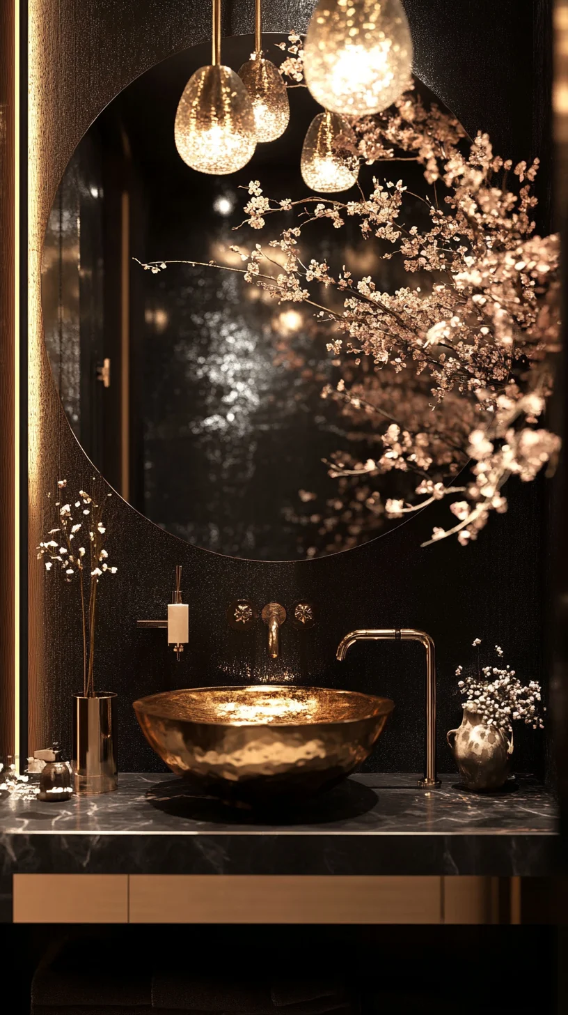 Transform Your Space with Luxe Elegance: The Glamorous Black and Gold Bathroom Style