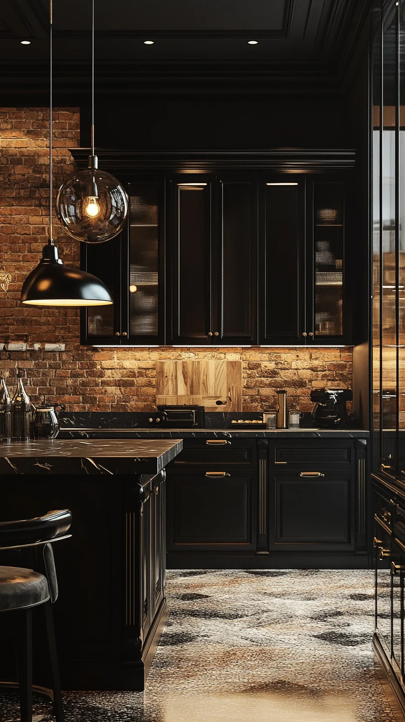 Transform Your Space with Modern Gothic Elegance: Black Kitchen Inspiration