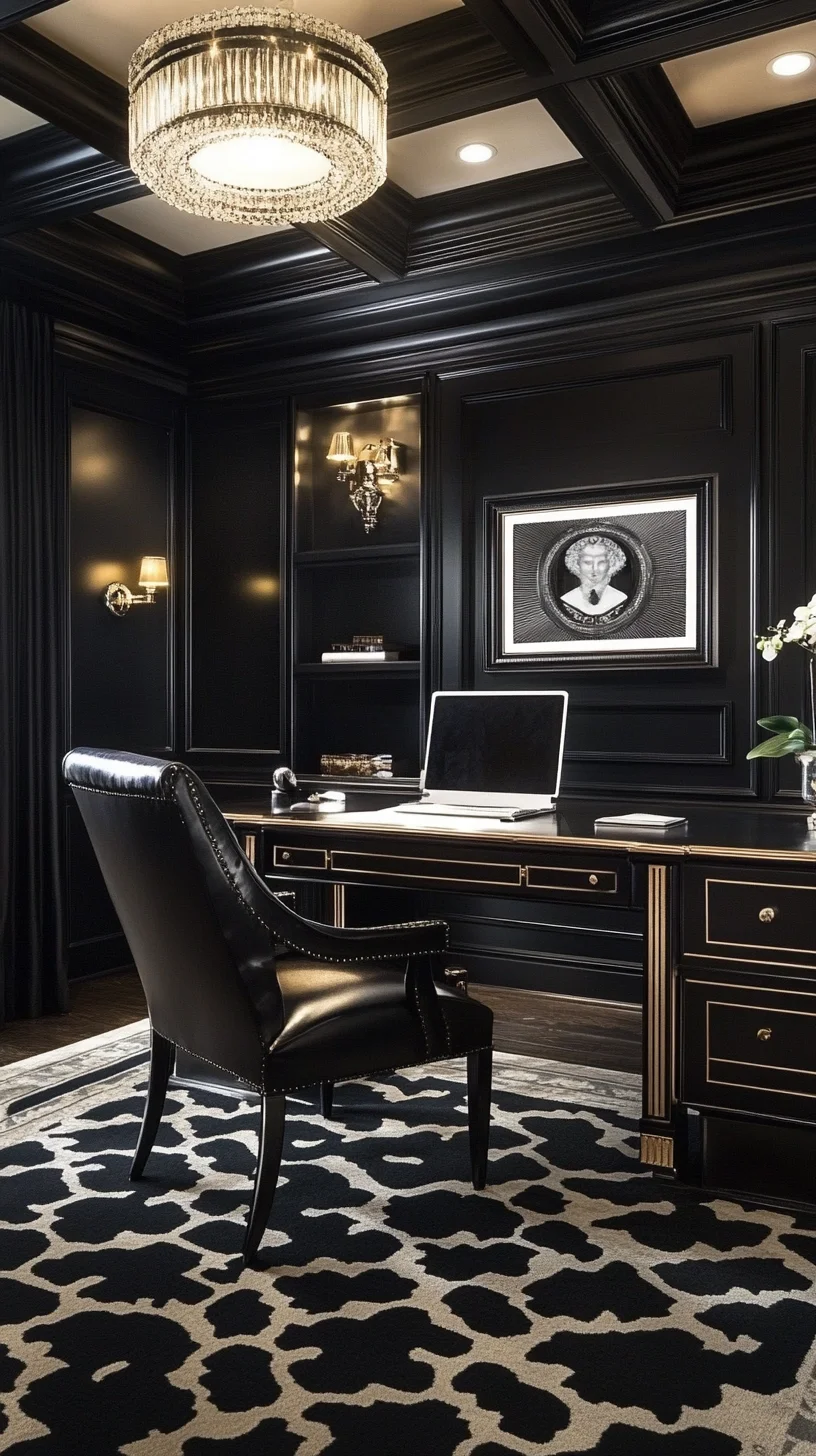 Transform Your Workspace with Luxurious Black Elegance