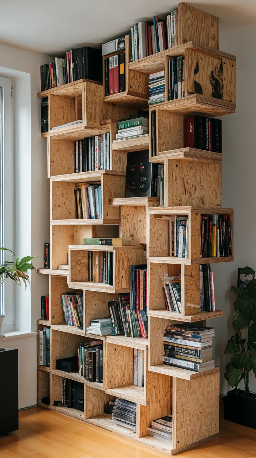 Unleash Your Creativity with a Modern, Asymmetrical Bookshelf Design