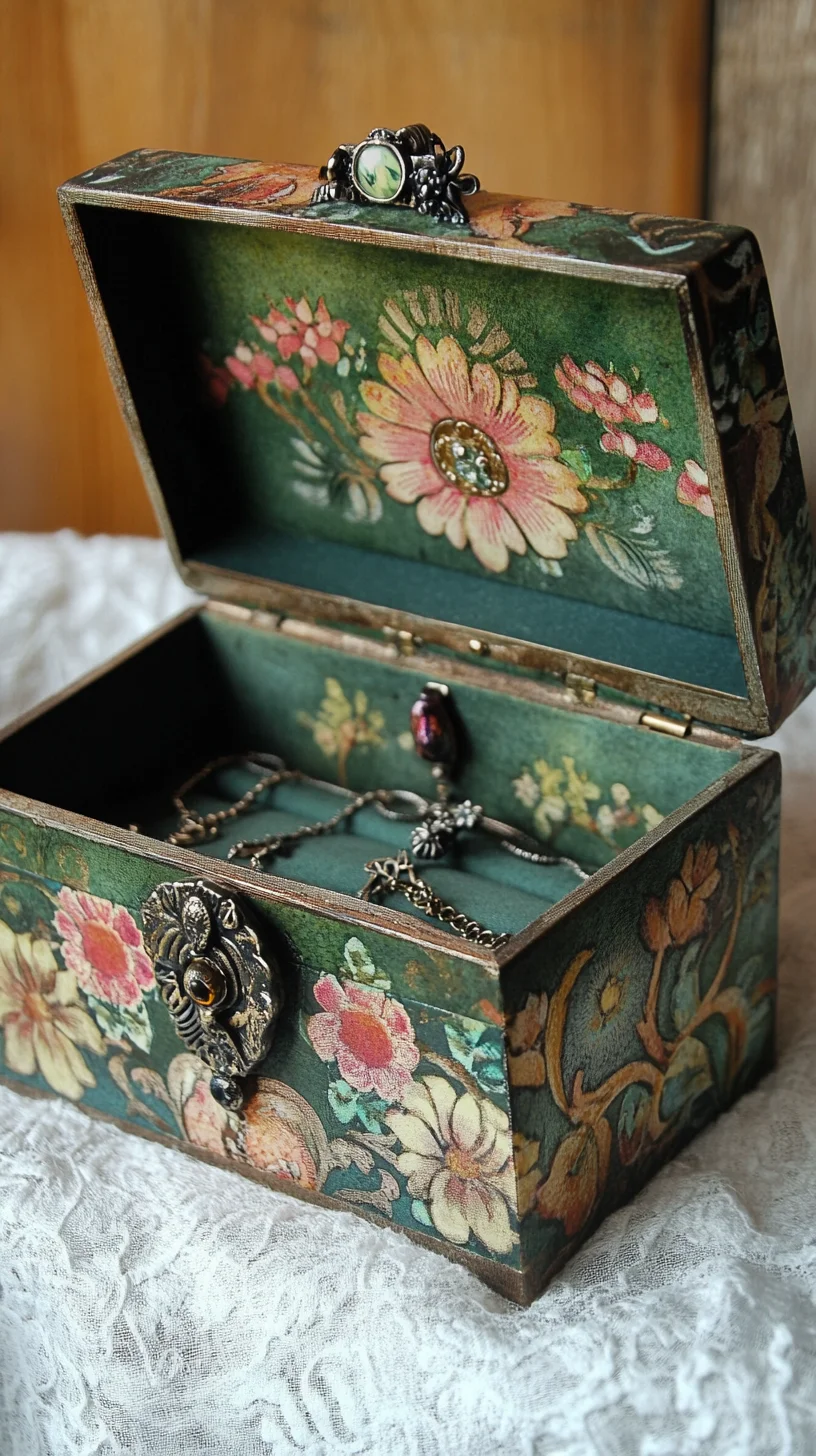 Unlock Vintage Charm: A Floral Treasure Box for Your Keepsakes