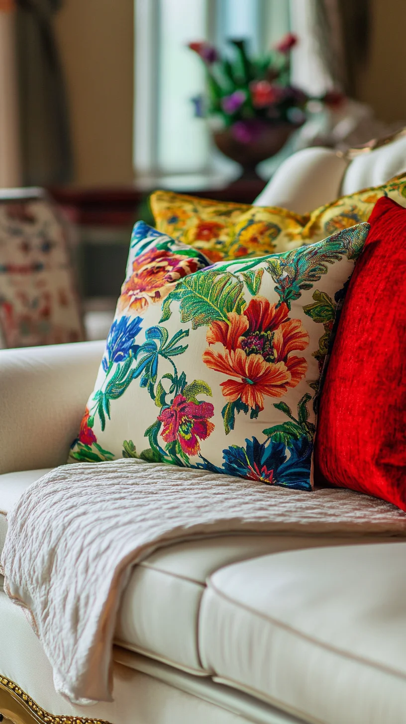 Vibrant Floral Pillows: Elevate Your Home Decor With Bold Patterns and Texture