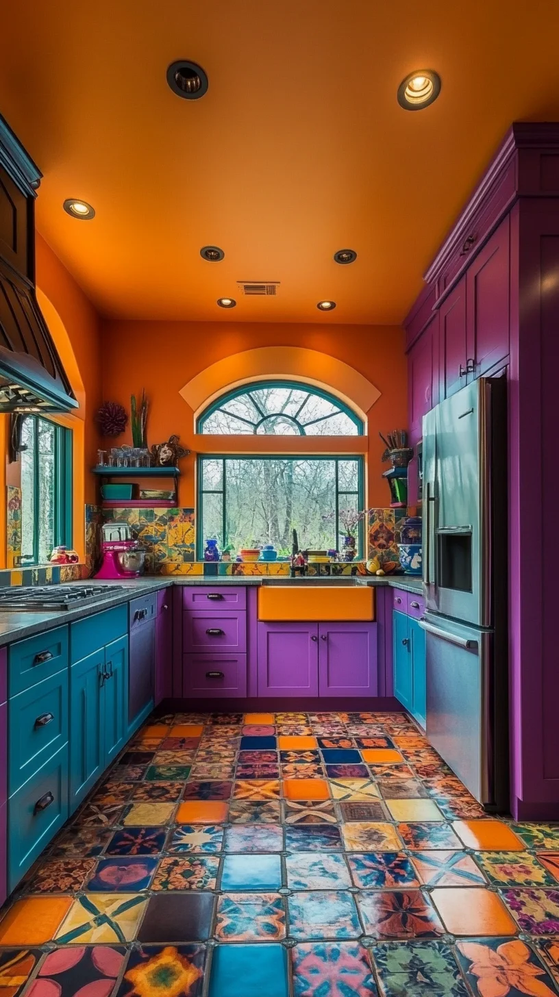 Vibrant Fusion: Embrace Bold Colors for a Unique Kitchen Aesthetic