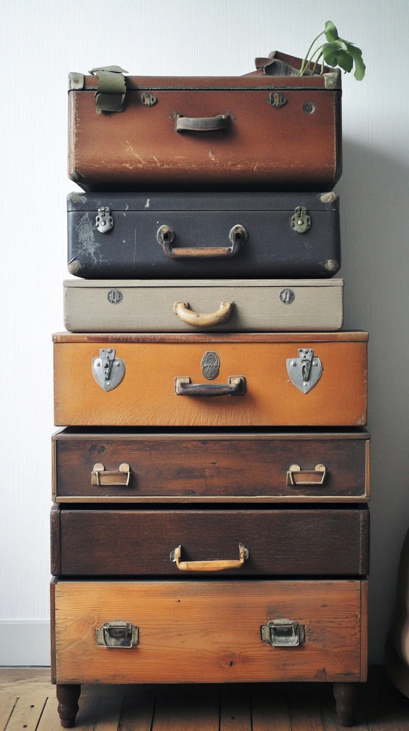 Vintage Charm: Elevate Your Space with Stackable Suitcase Decor