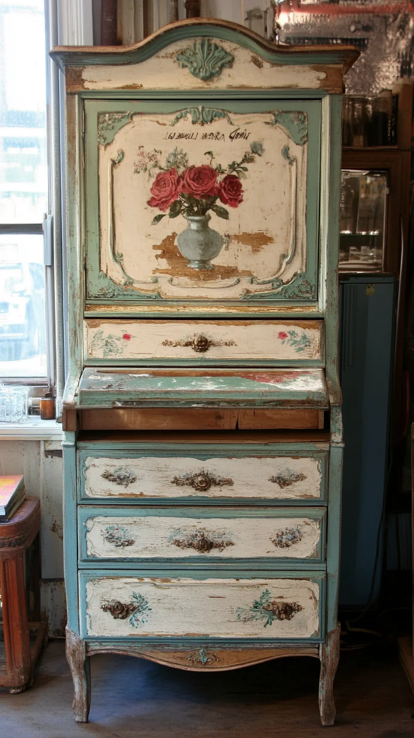 Vintage Charm: Revitalize Your Space with a Timeless Floral-Inspired Writing Desk