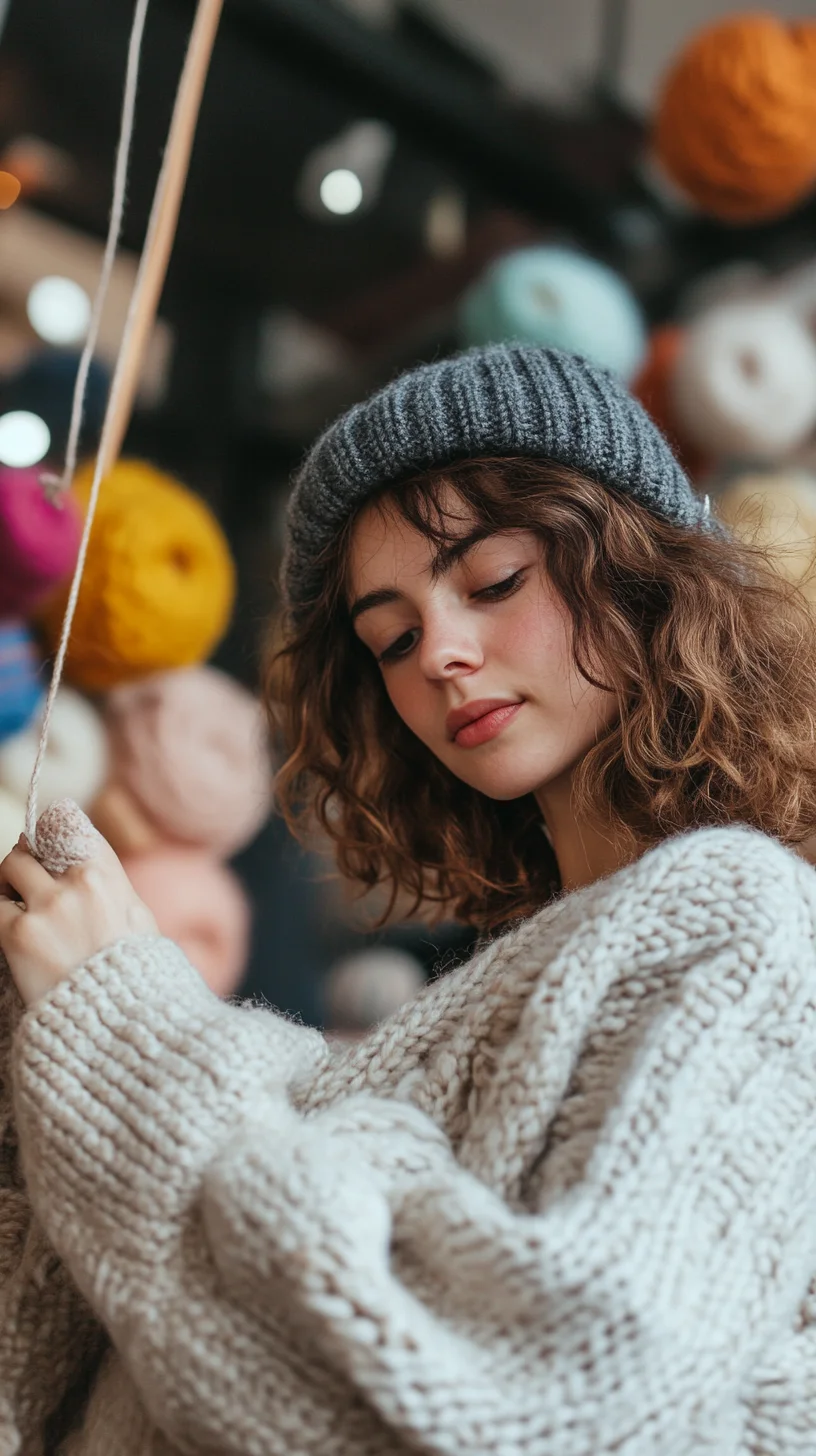 Cozy Chic: Effortless Curly Hair with a Knitwear Vibe